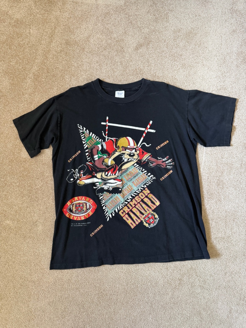 Harvard Crimson Black Graphic Short Sleeve Tee